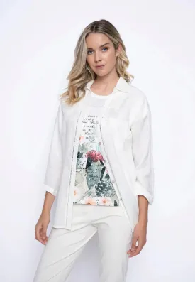 3/4 Sleeve Button Down Shirt