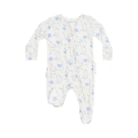 Bamboo 2 Way Ruffle Zipper Footie - Sweet Vines by Angel Dear