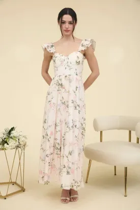 Blu Pepper Spring Bloom Dress – Romantic Floral Maxi for Effortless Elegance