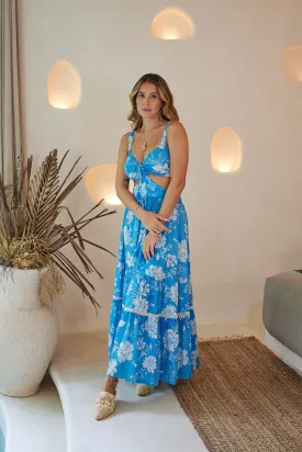 Blue Garden Maxi Dress