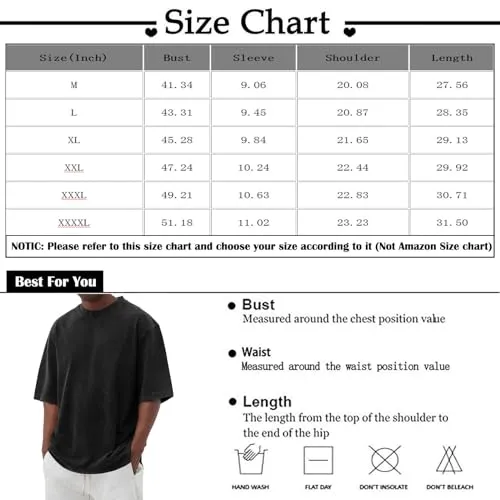 Cotton Shirt for Men Loose Fit Distressed Casual Half Sleeve T-Shirt Summer Retro Style Crewneck Pullover, Lighting Deals of Today My Order Shop The Look Baggy Style Tee(Hot Pink,3X-Large)