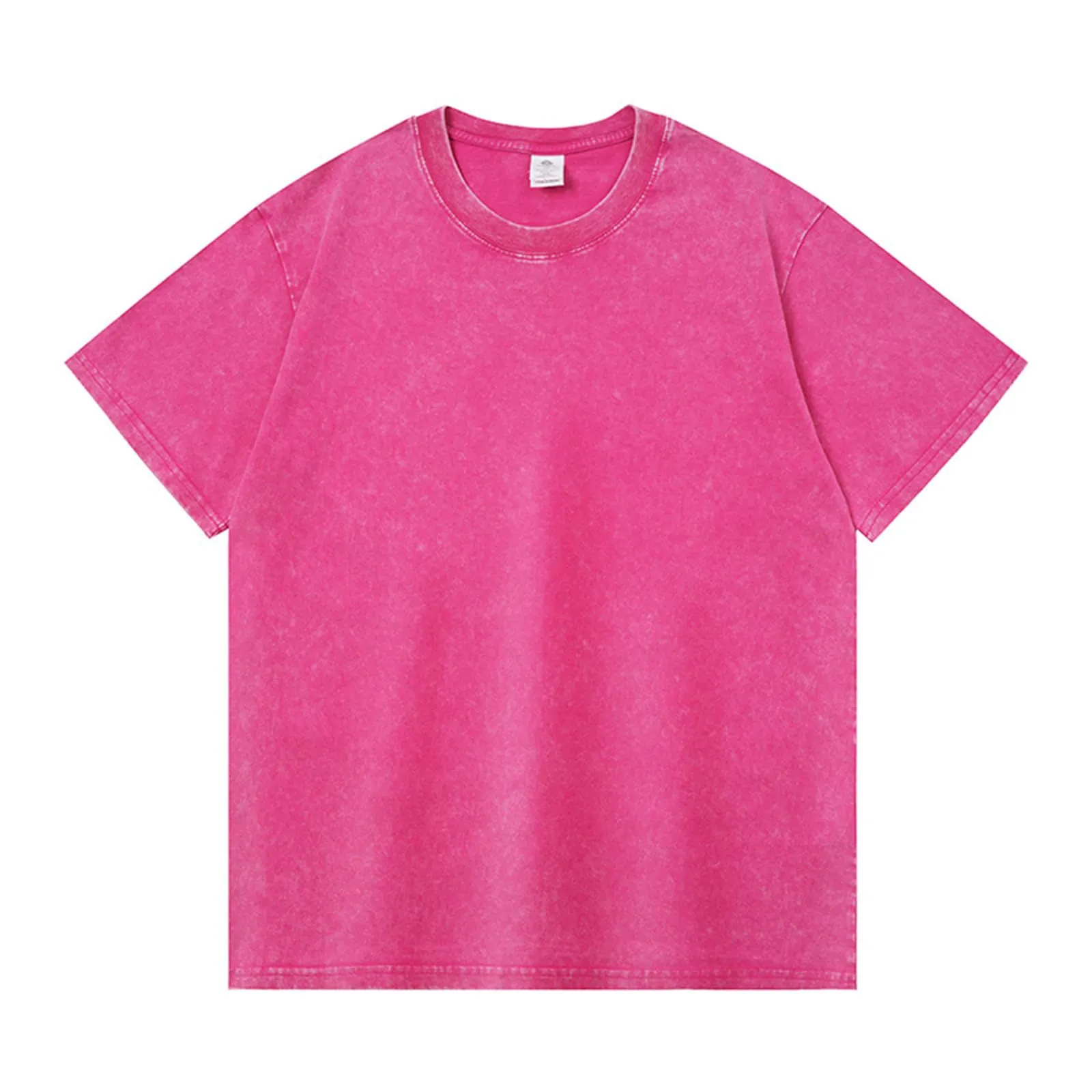 Cotton Shirt for Men Loose Fit Distressed Casual Half Sleeve T-Shirt Summer Retro Style Crewneck Pullover, Lighting Deals of Today My Order Shop The Look Baggy Style Tee(Hot Pink,3X-Large)