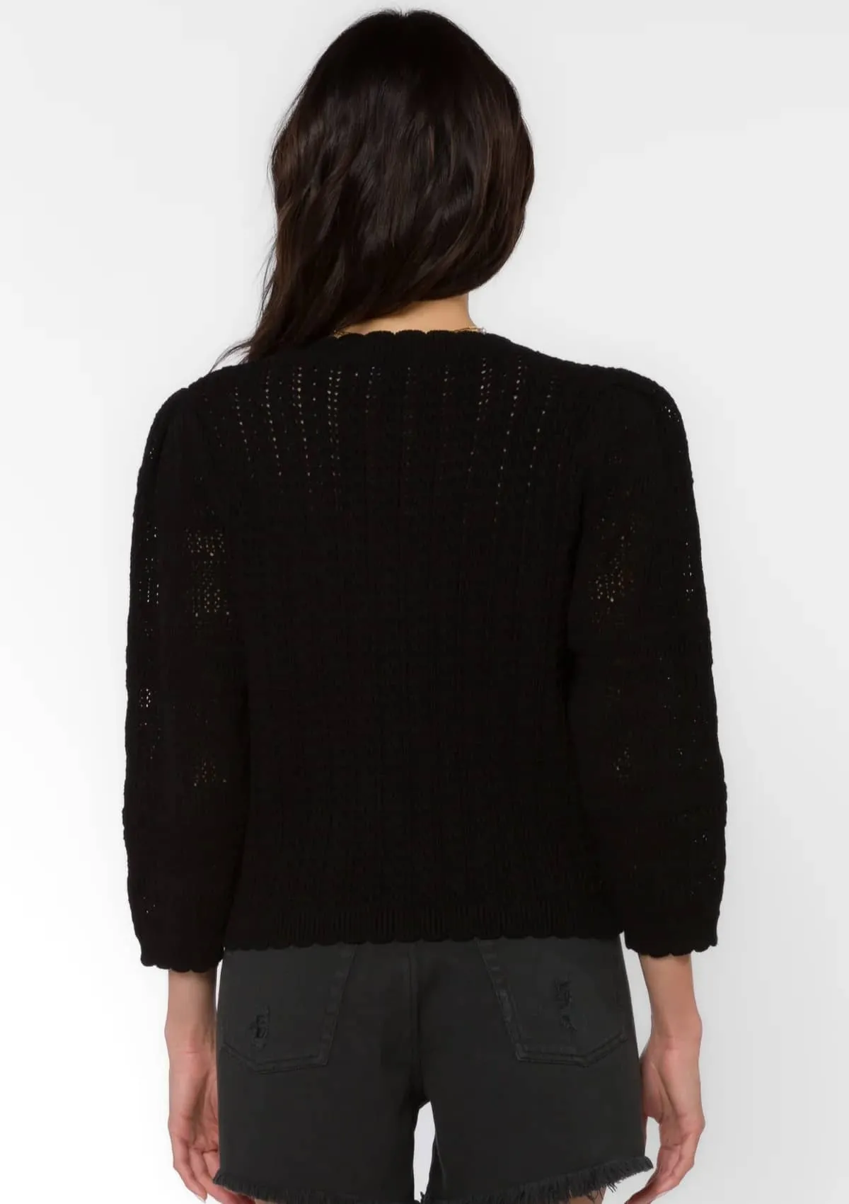 Gazelle Puff Sleeve Sweater - Black