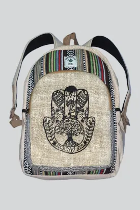 Hamsa hemp backpack