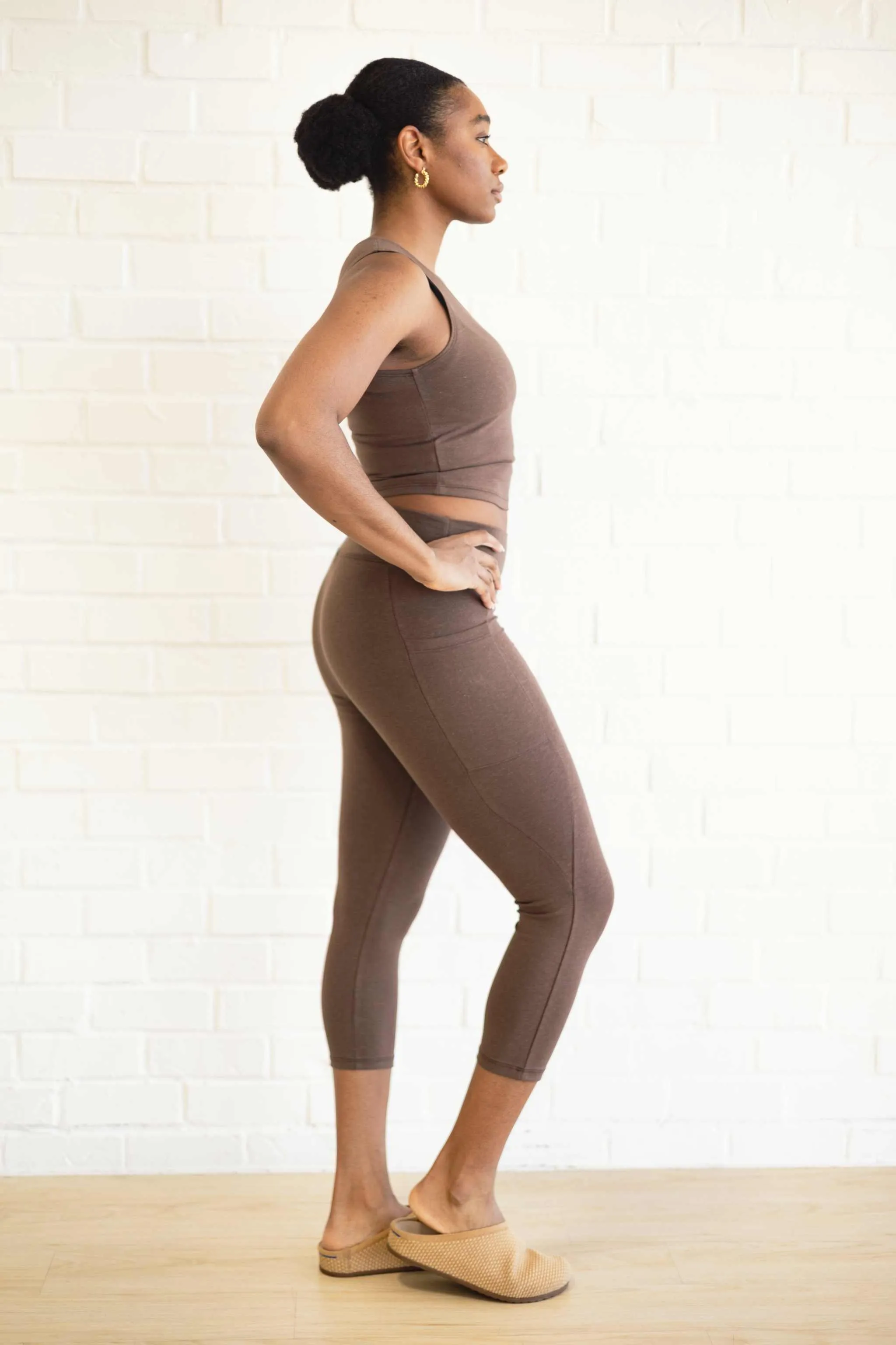 Hemp Capri Leggings with Pockets