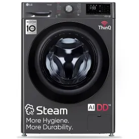 LG FHV1409Z4M 9 Kg 5 Star AI Direct Drive Wi-Fi Front Load Washing Machine (Steam , Inverter Motor, In-Built Heater, 1400 RPM, Middle Black)