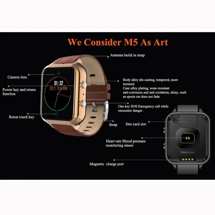 M5 1.54 inch TFT Color Screen Smart Bracelet, Support Call Reminder/ Heart Rate Monitoring /Blood Pressure Monitoring/ Sleep Monitoring/Blood Oxygen Monitoring (Black)