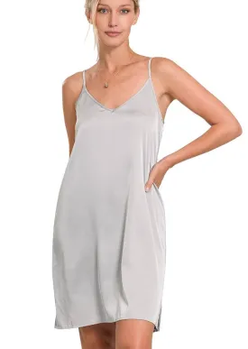 Satin Charmeuse Slip Dress