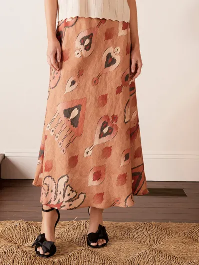 The Dreamer Label - Lulu Ikat Skirt - Toffee