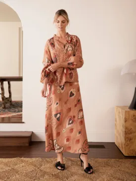 The Dreamer Label - Lulu Ikat Skirt - Toffee