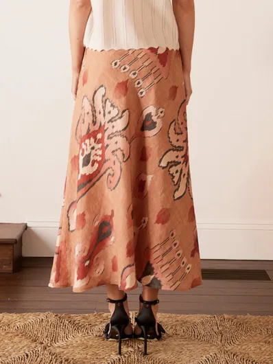 The Dreamer Label - Lulu Ikat Skirt - Toffee