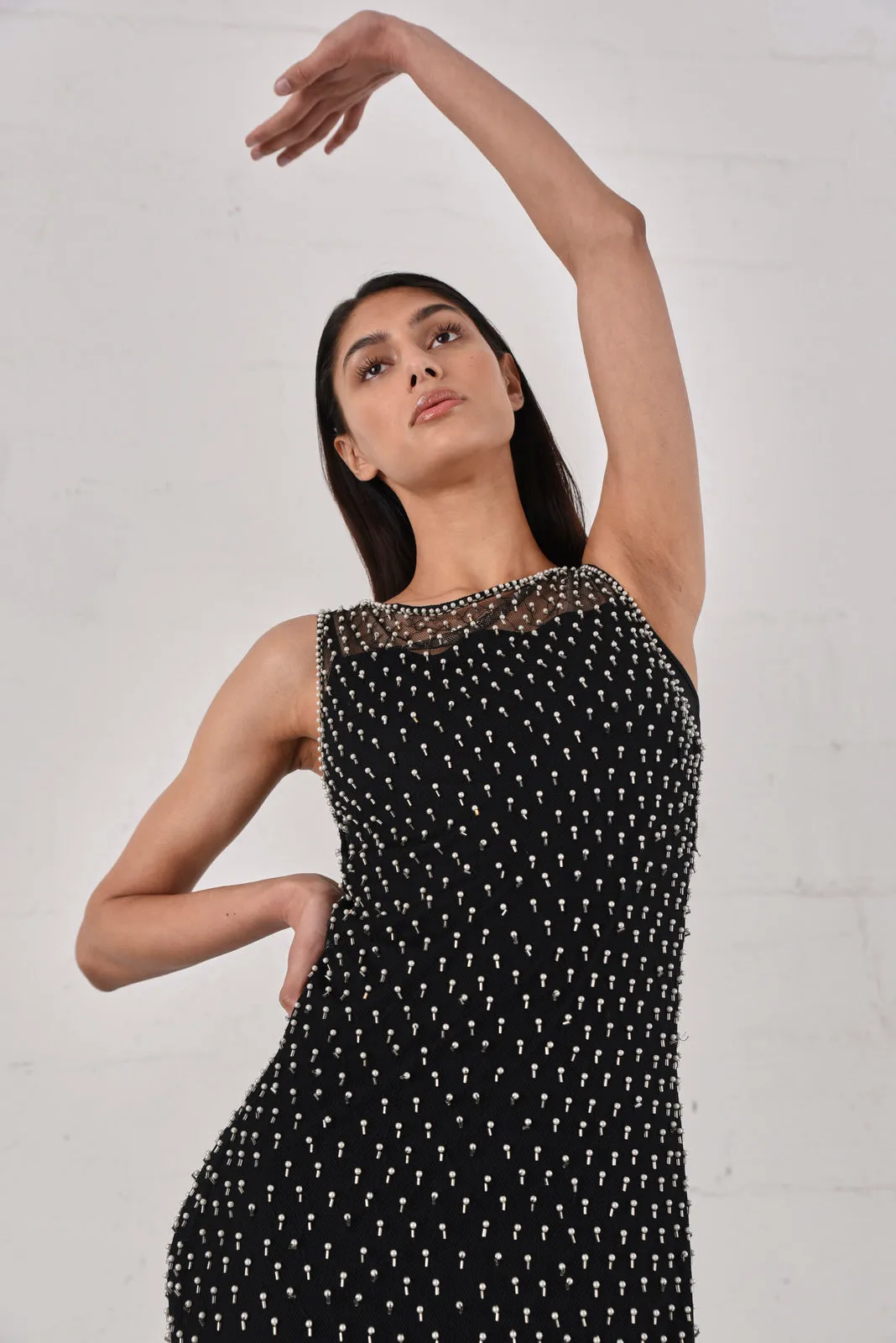 Vivienne Tam Sheer Pearl Dress
