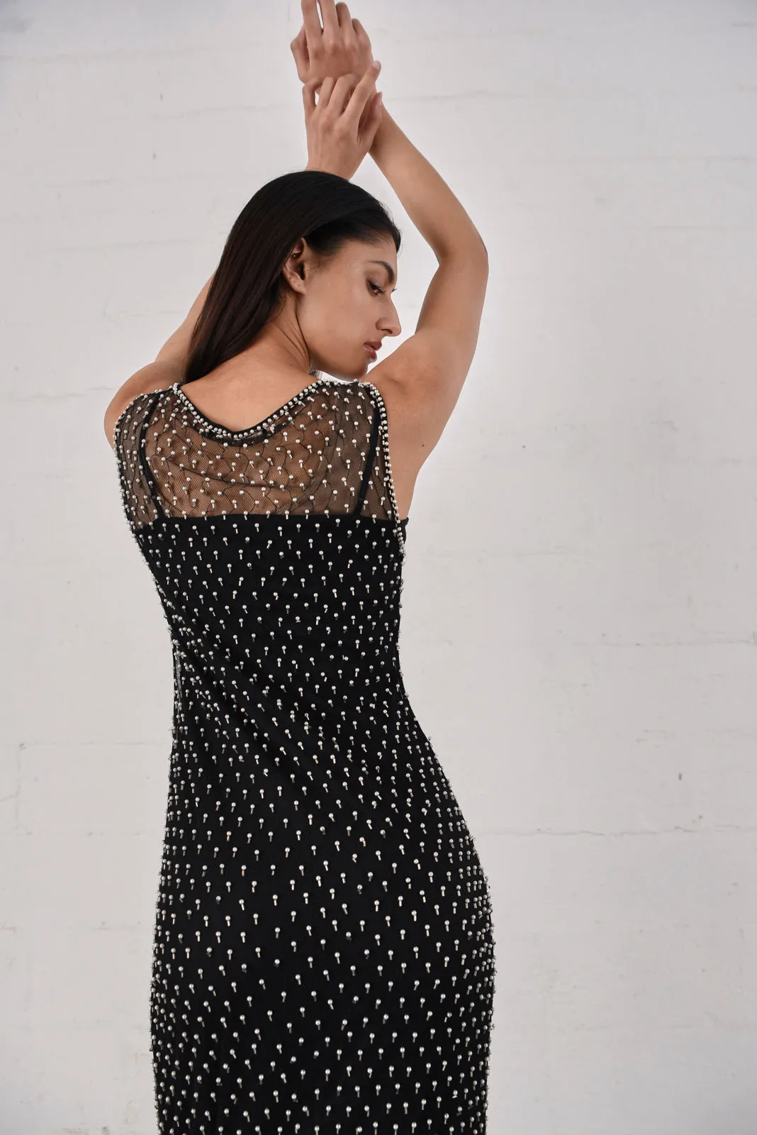 Vivienne Tam Sheer Pearl Dress
