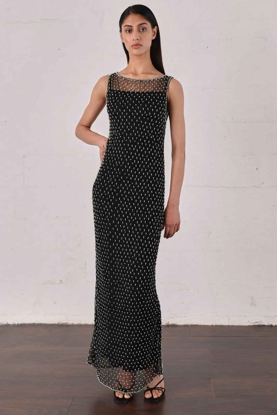 Vivienne Tam Sheer Pearl Dress